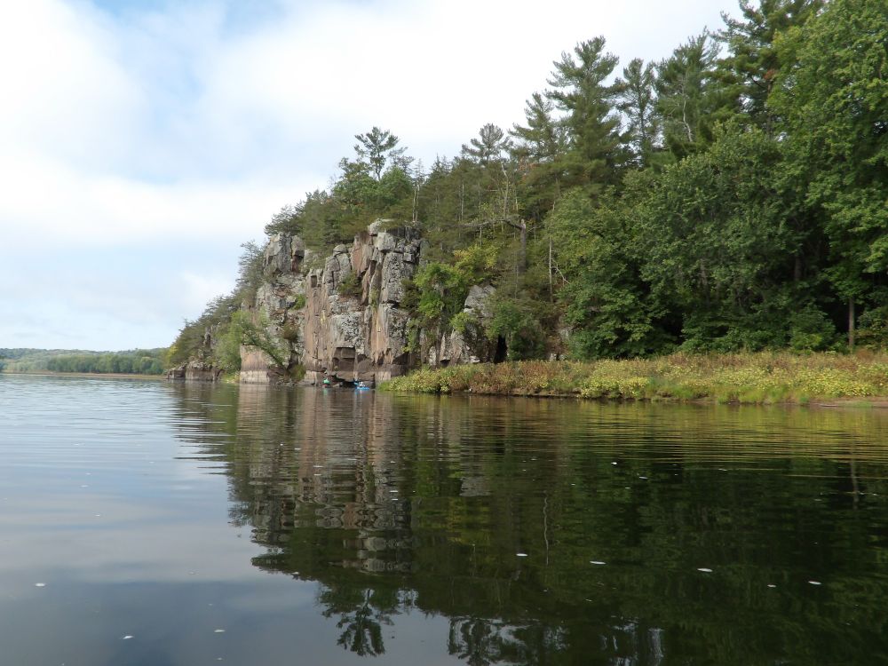 Exposed rock bluff on the St Croix river.