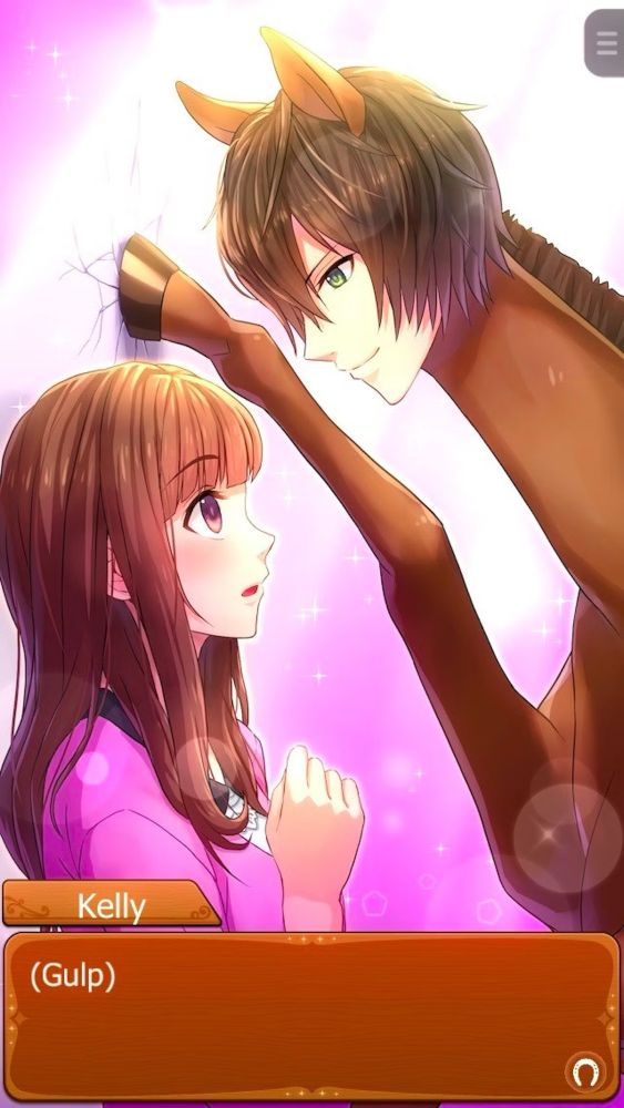 protag being menaced by a horse man