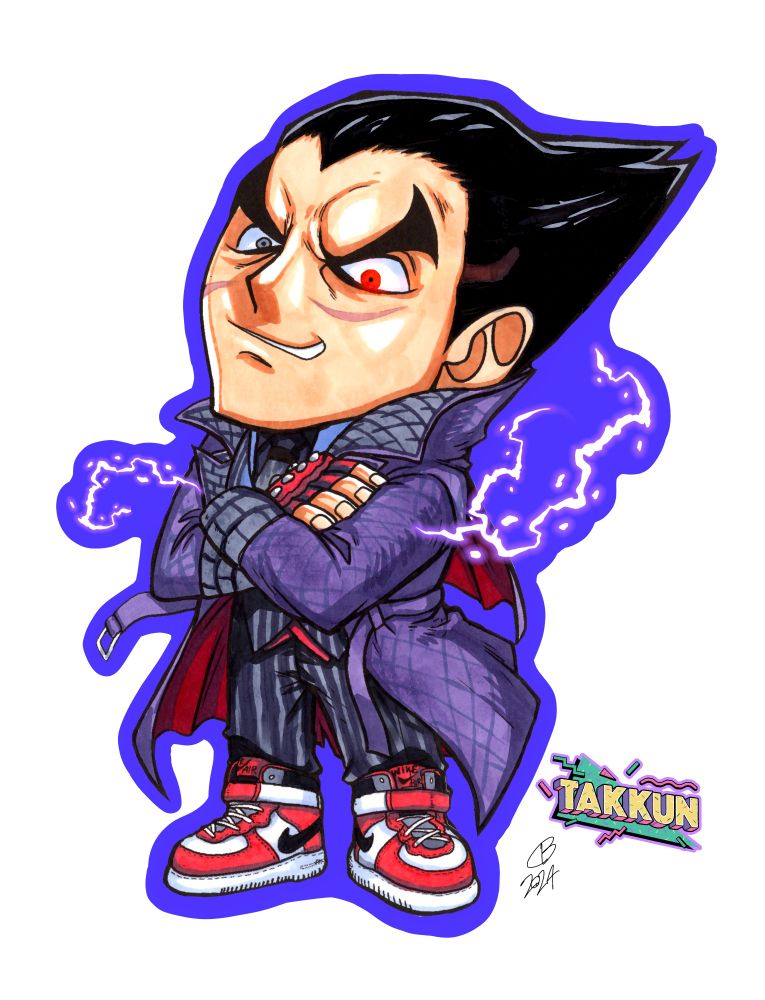 Kazuya Mishima posing with a part of his prized sneaker collection
