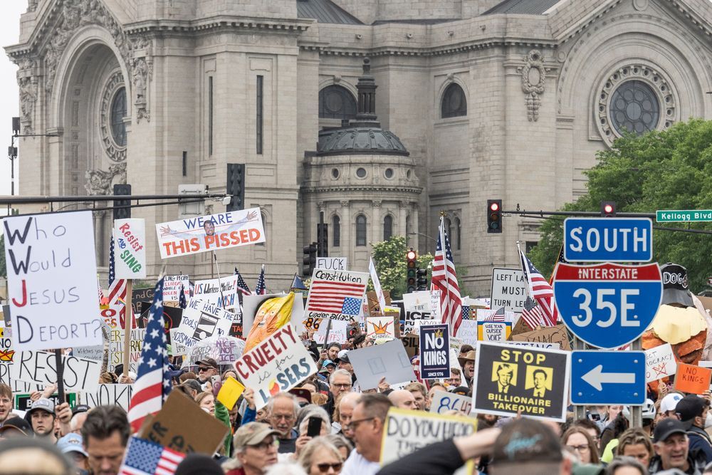 No Kings protest at the Minnesota State Capitol