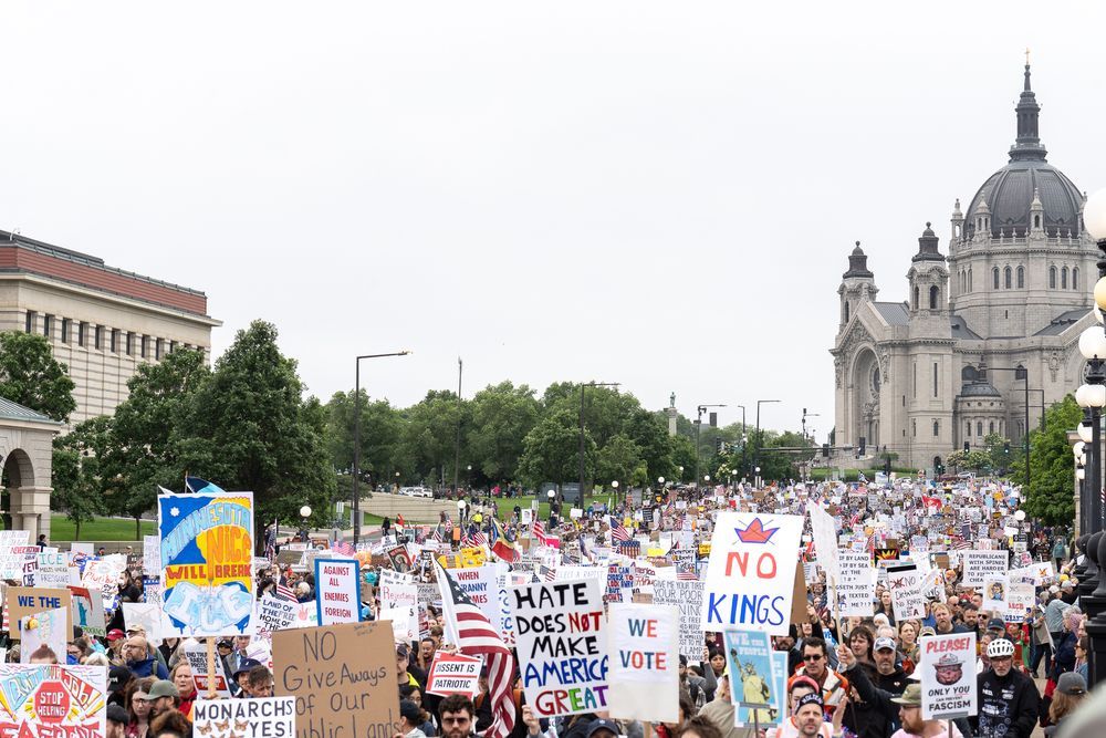 No Kings protest at the Minnesota State Capitol