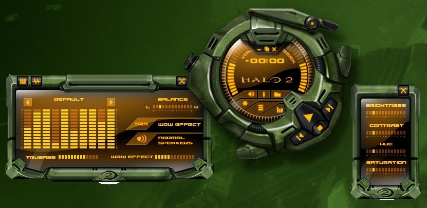 Halo 2 skin for Windows Media Player 10