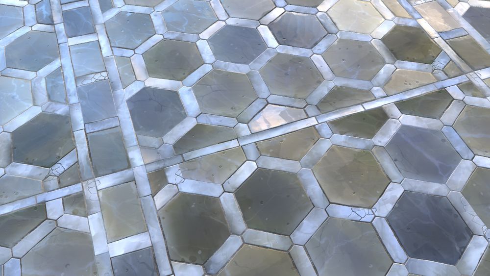 stylized marble floor material
