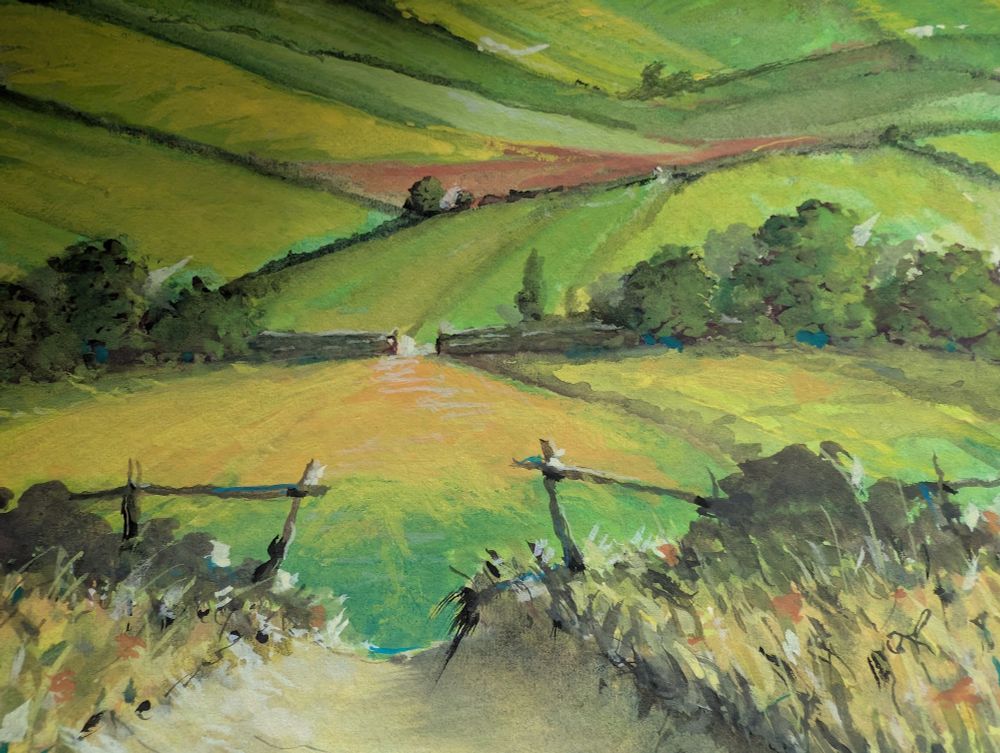 Close up photography of the painting above.