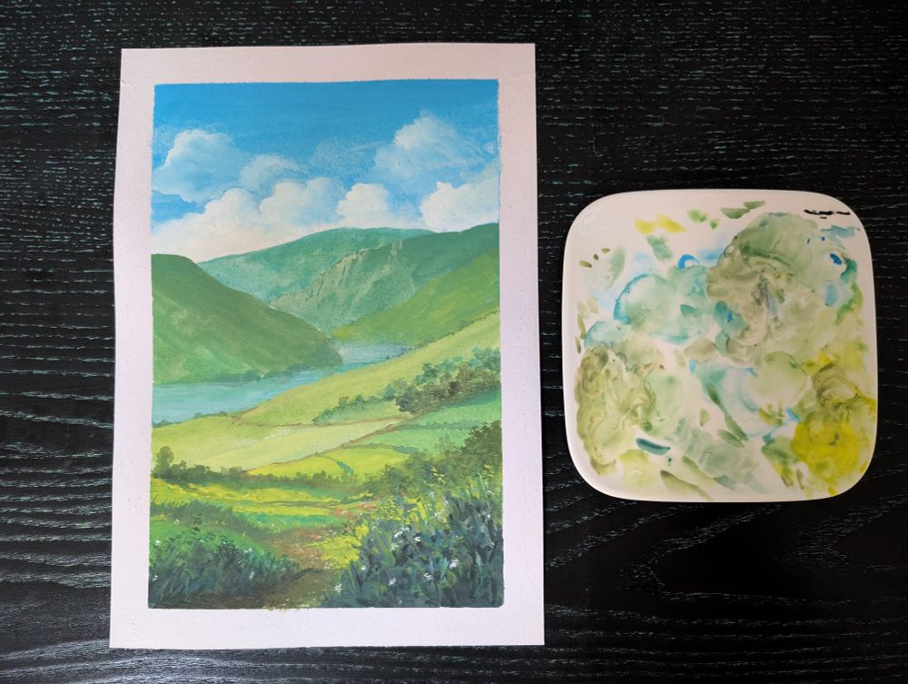 Picture of the painting above on my desk.