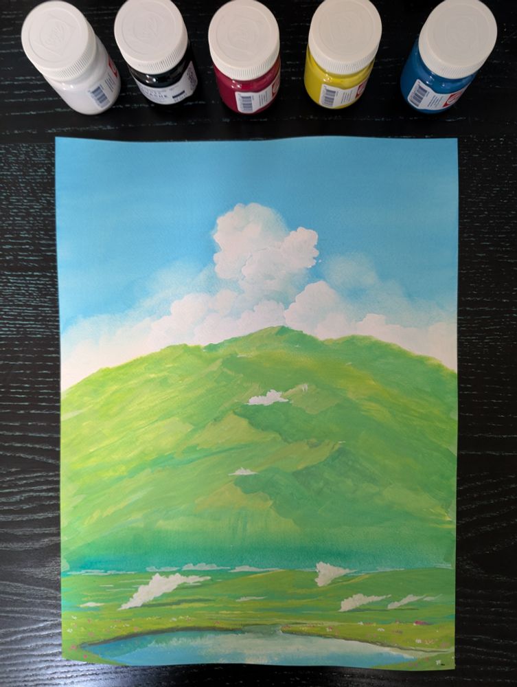 Picture of the painting above on my desk.
