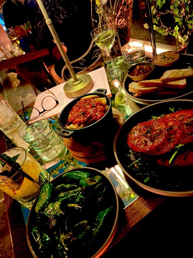 a selection of vegan food plates