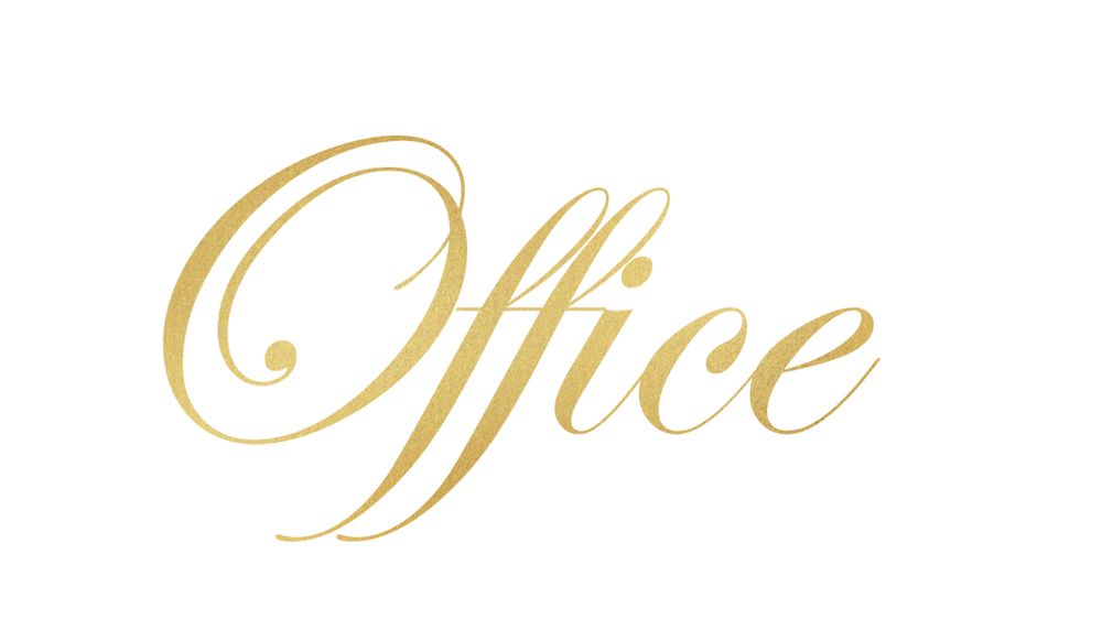 The word Office in ornate gold script
