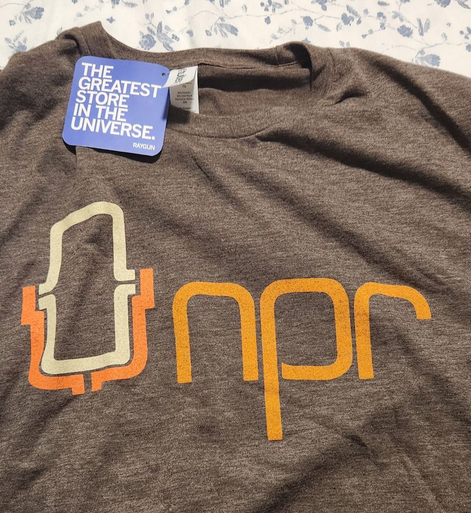 A T-shirt from Raygun with an NPR logo