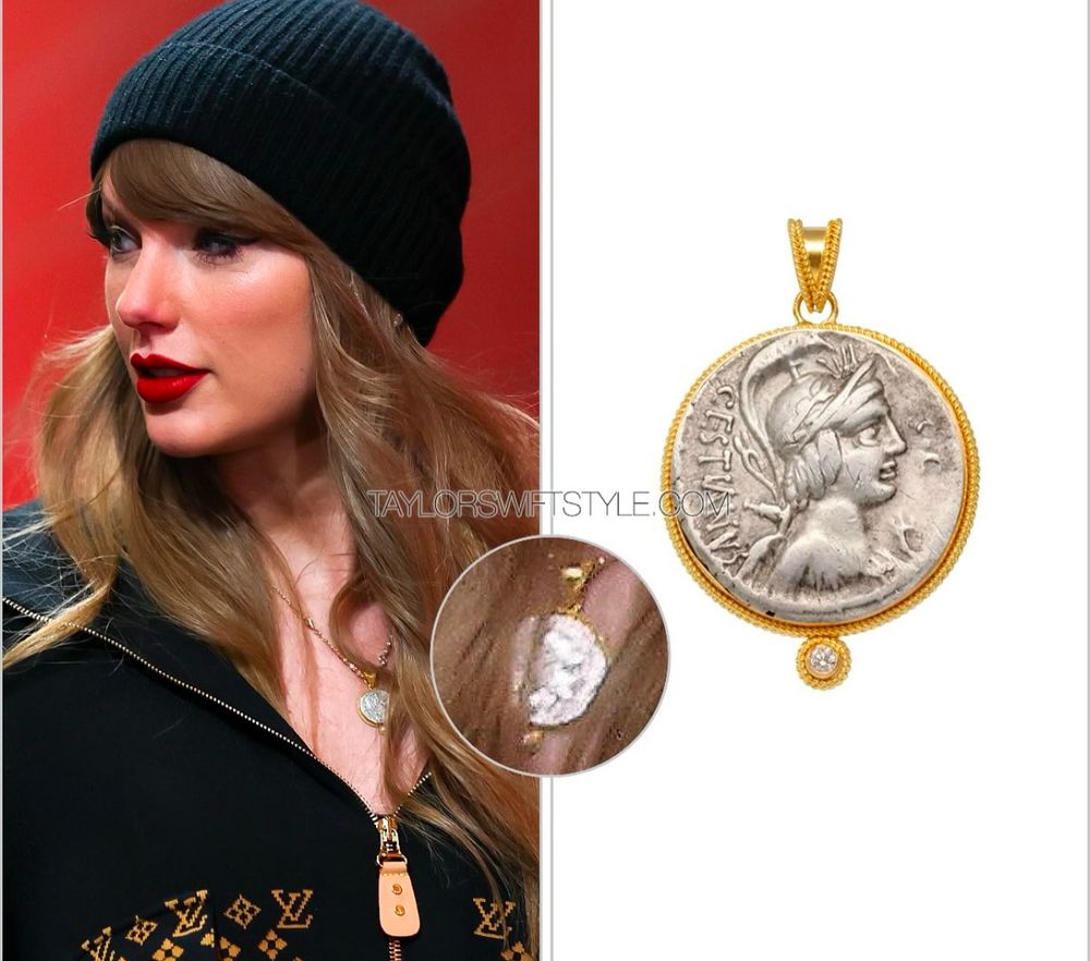 taylor swift wearing coin to nfl game in january