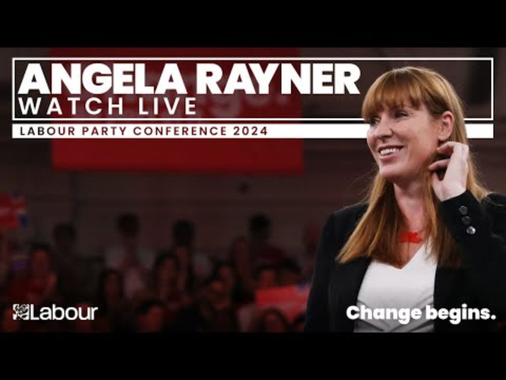 Watch Angela Rayner LIVE at Labour Party Conference 2024