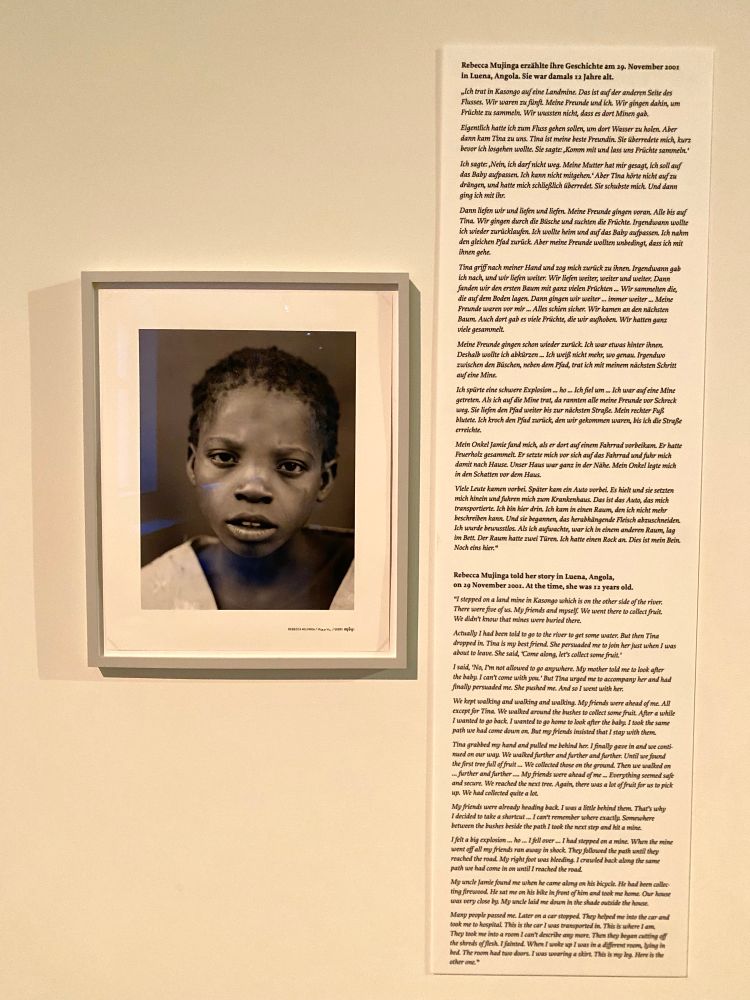 Witness report of mine victim in the Bundeswehr Military History Museum