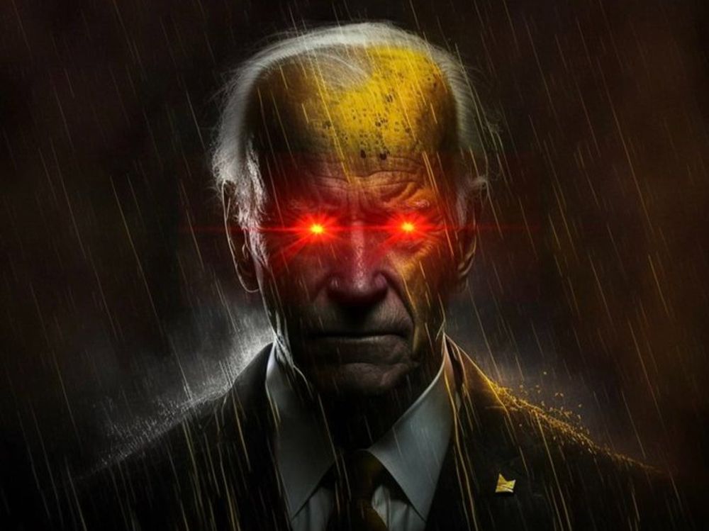 Dark Brandon (Joe Biden with red laser eyes)