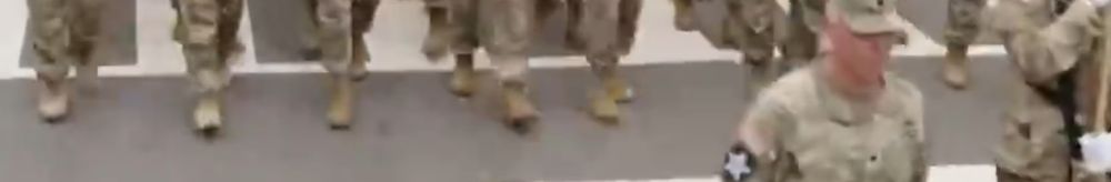 Picture of soldiers feet doing many different things and out of line.