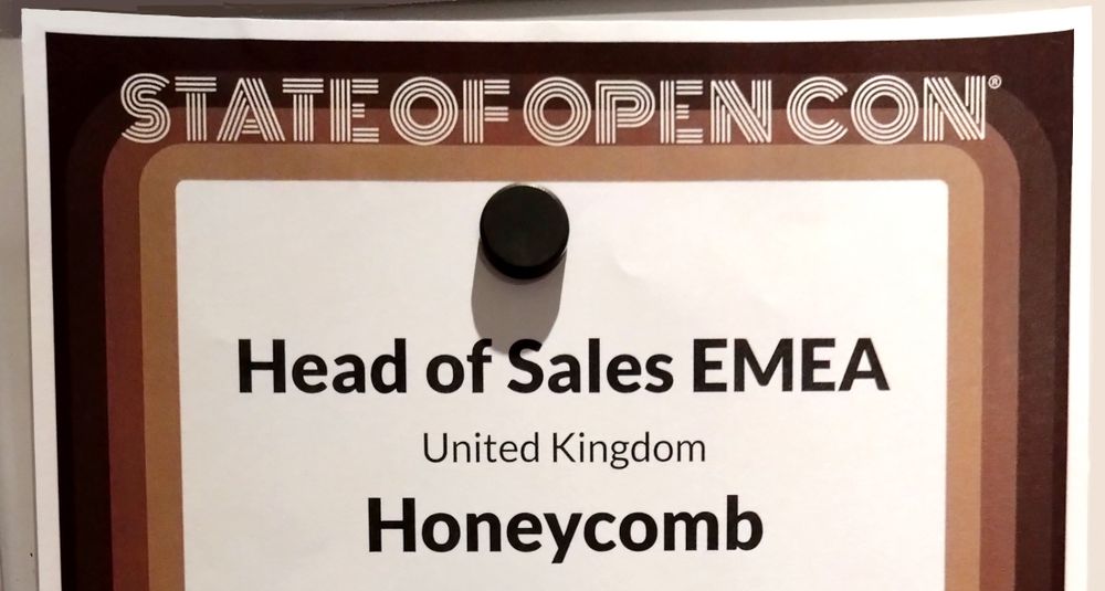 STATE OF OPEN CON | Head of Sales EMEA | United Kingdom | Honeycomb