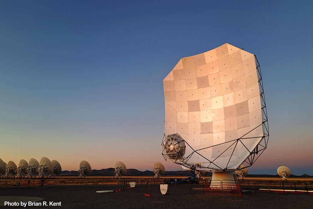The Next Generation Very Large Array prototype antenna in New Mexico, USA.
