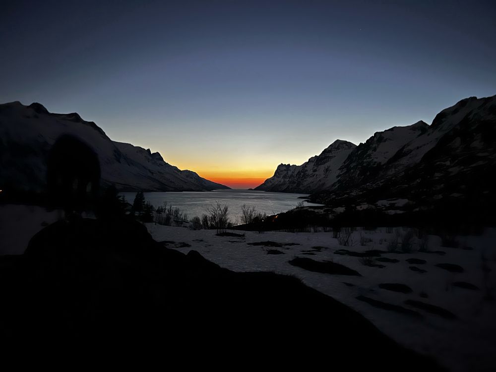 A sunset in Tromsø, Norway