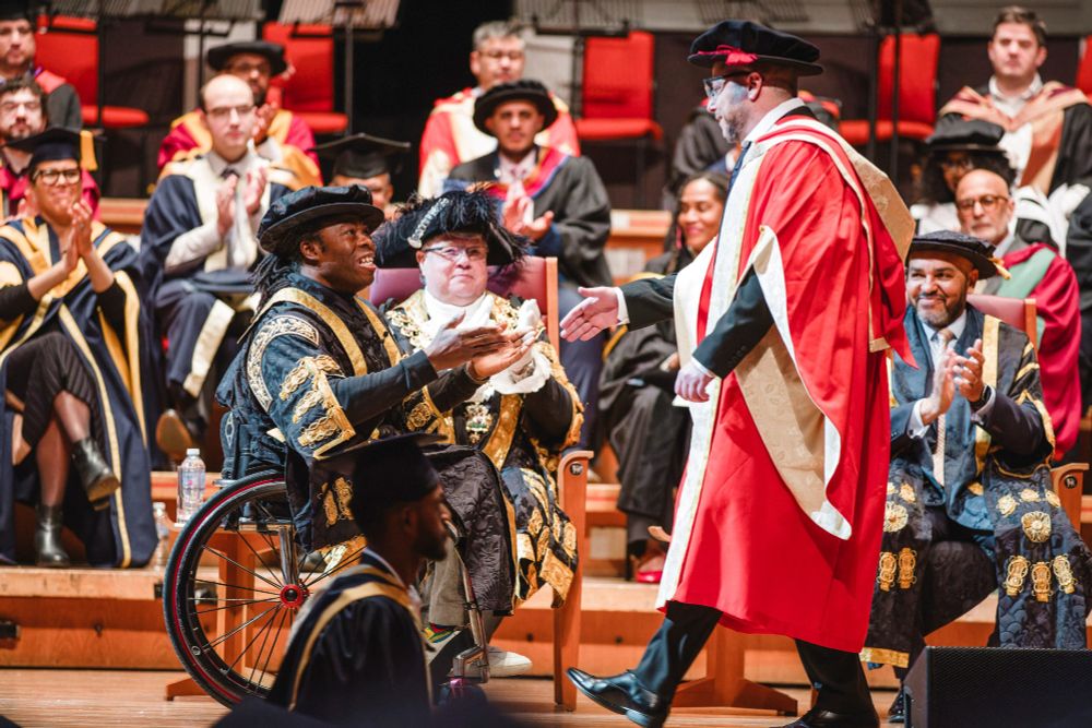 Ade Adepitan at his first BCU graduation ceremony
