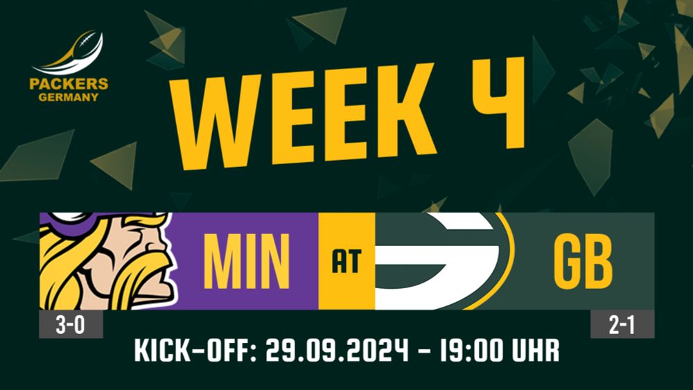 Ein unerwartetes Divisions-Topspiel – Preview Week 4 Packers vs. Vikings - Packers Germany e.V.