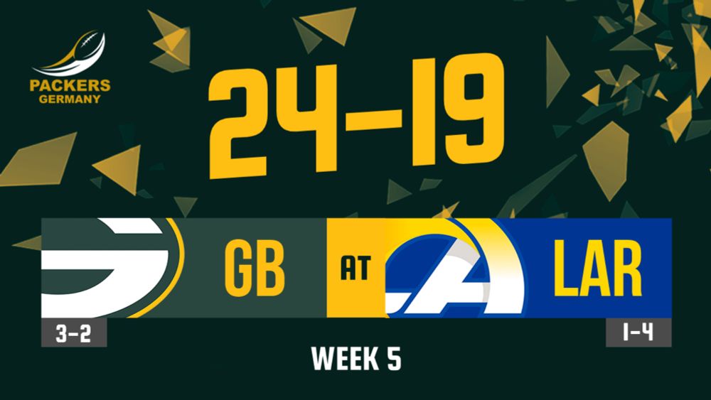 Week 5 - Packers vs. Rams: Arbeits- und Zittersieg an der Westküste - Packers Germany e.V.