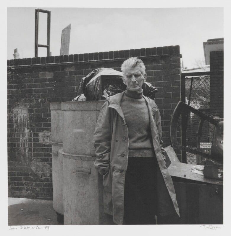 Samuel Beckett out by the bins. 