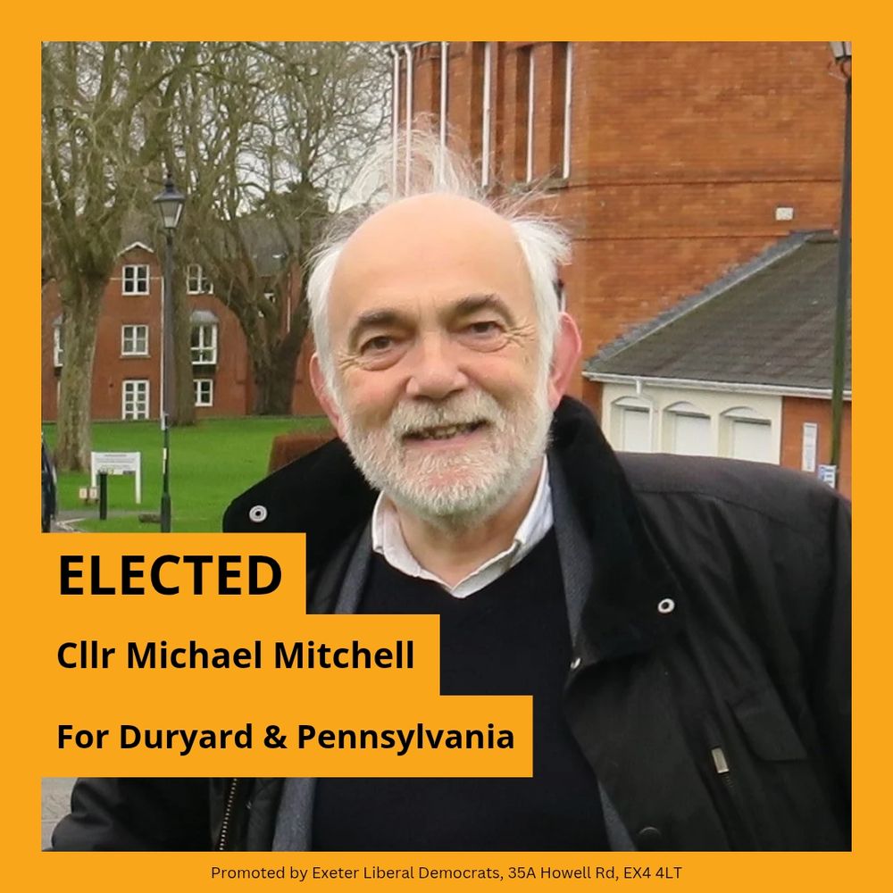 ELECTED Cllr Michael Mitchell for Duryard & Pennsylvania