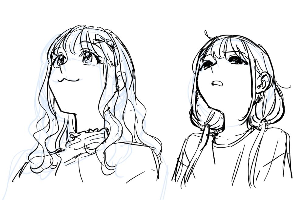 アイドルマスターシンデレラガールズの諸星きらりと双葉杏ファンアート
アオリ顔の練習で描いた