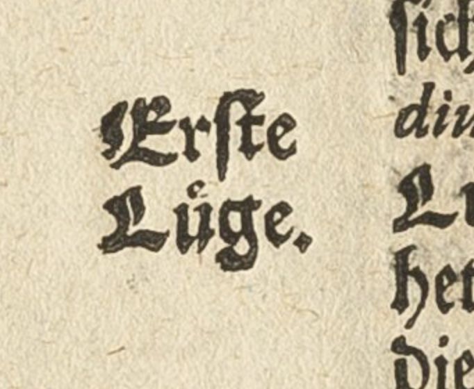 Marginalie "Erste Lüge"