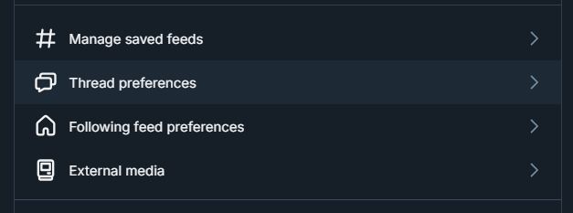 Step Two to changing feed back to chronological order: Click on "Thread Preferences"