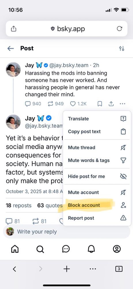 Post chain from the clown ass bluesky ceo twisting themselves into a pretzel trying to justify extremely poor decision making by claiming they are trying to foster civil discourse - a thing which does not and has never existed. 