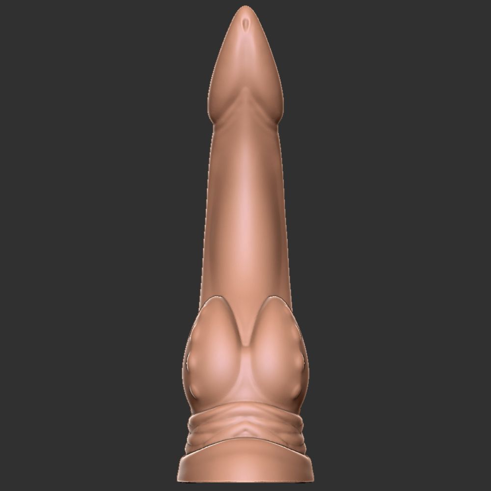 Back view, 3d model of fantasy dildo. 