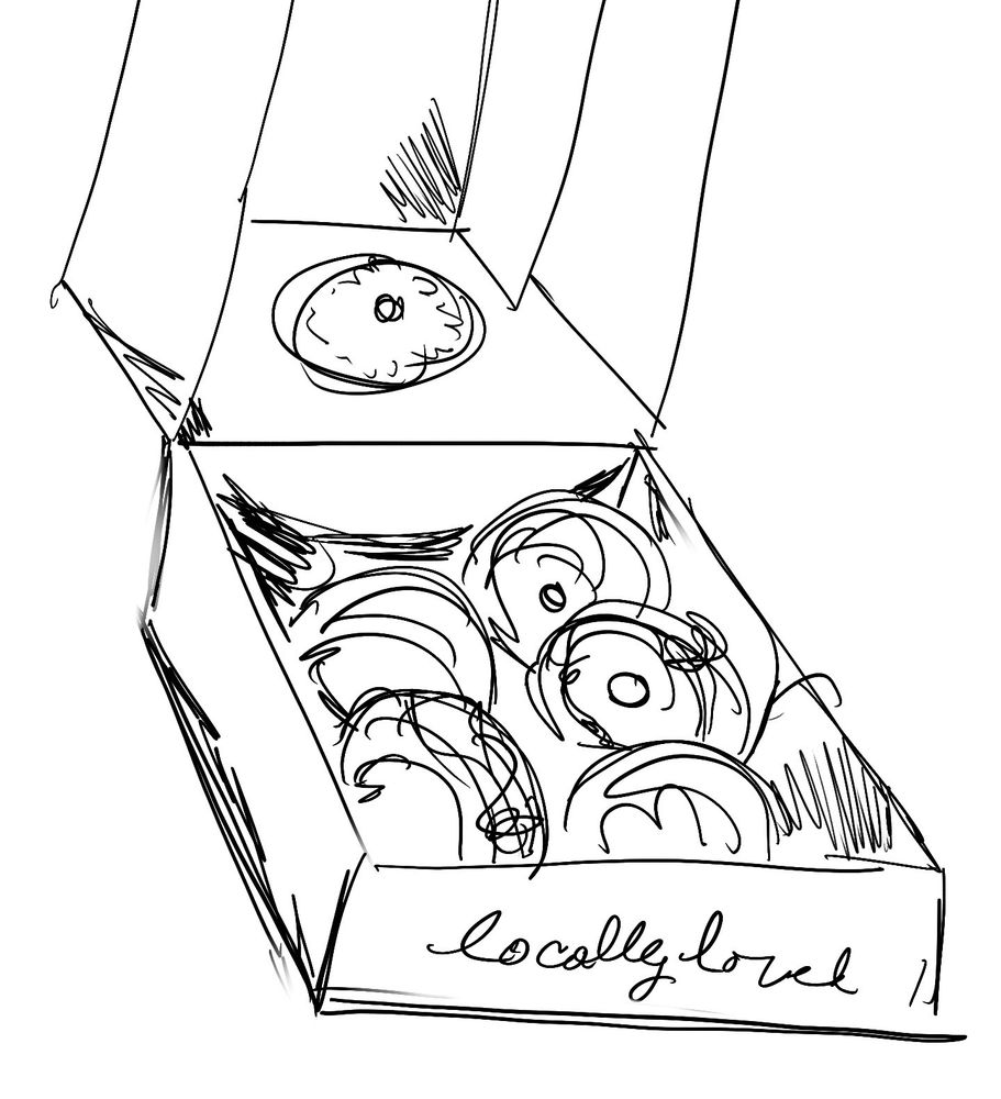 a box of doughnuts 