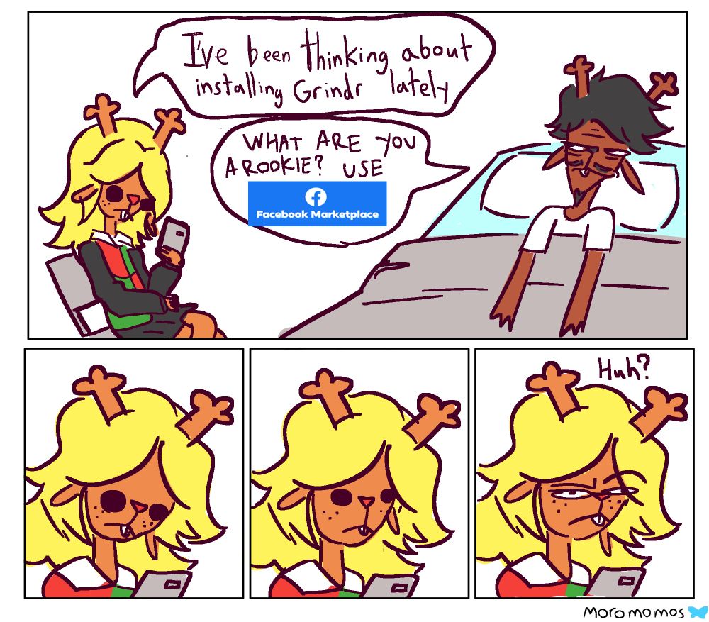 Silly lil comic, prob the longest amount of panels I've made for one yet