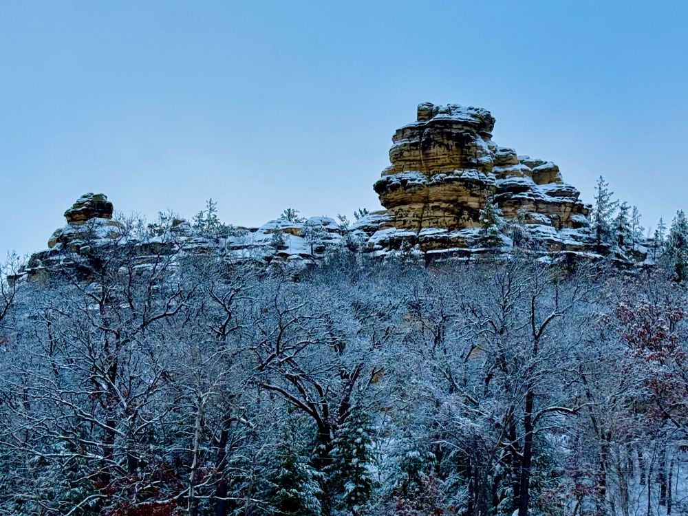 Wisconsin Bluff with Snow