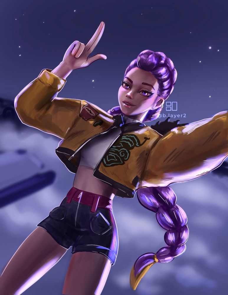 Artwork of Rumi from the Netflix movie K-pop Demon Hunters by @b.layer2