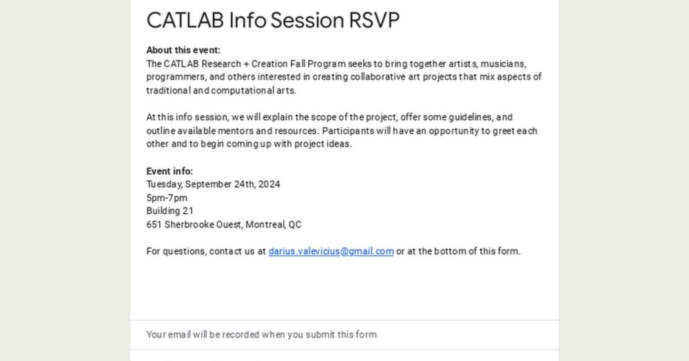 CATLAB Info Session RSVP