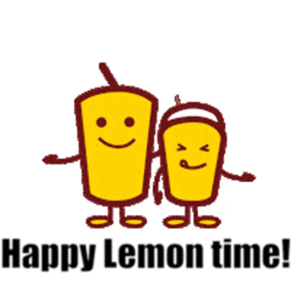 Happy Lemon Boba Tea GIF