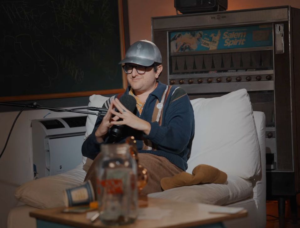 brace belden of trueanon wearing the tinfoil fitted