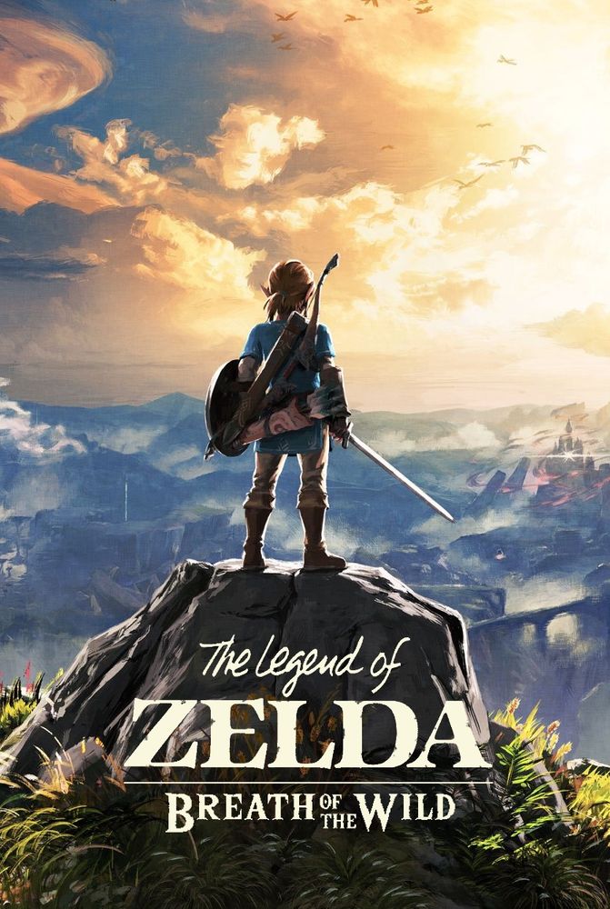 The boxart from the game The Legend of Zelda Breath of the Wild