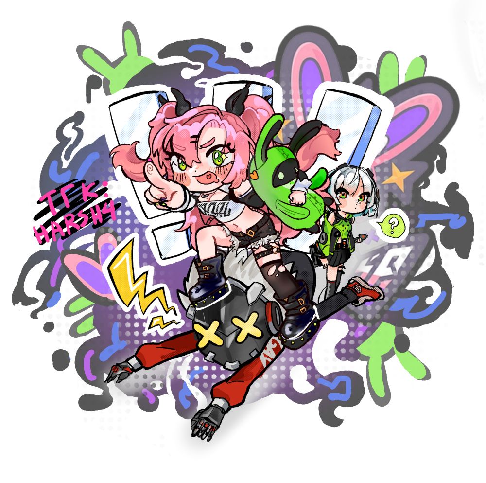 Zenless Zone Zero fanart with Nicolw, Enby and Billy