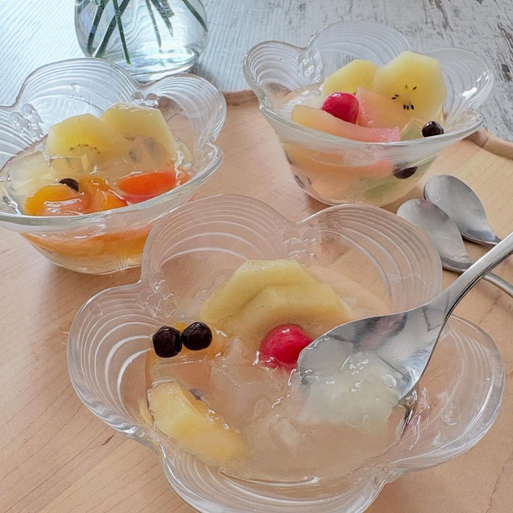 白キクラゲ入りフルーツみつ豆