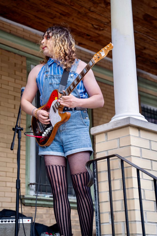 charlie playing a telecaster with a mustang tremolo