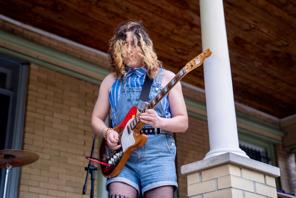 charlie playing a telecaster with a mustang tremolo