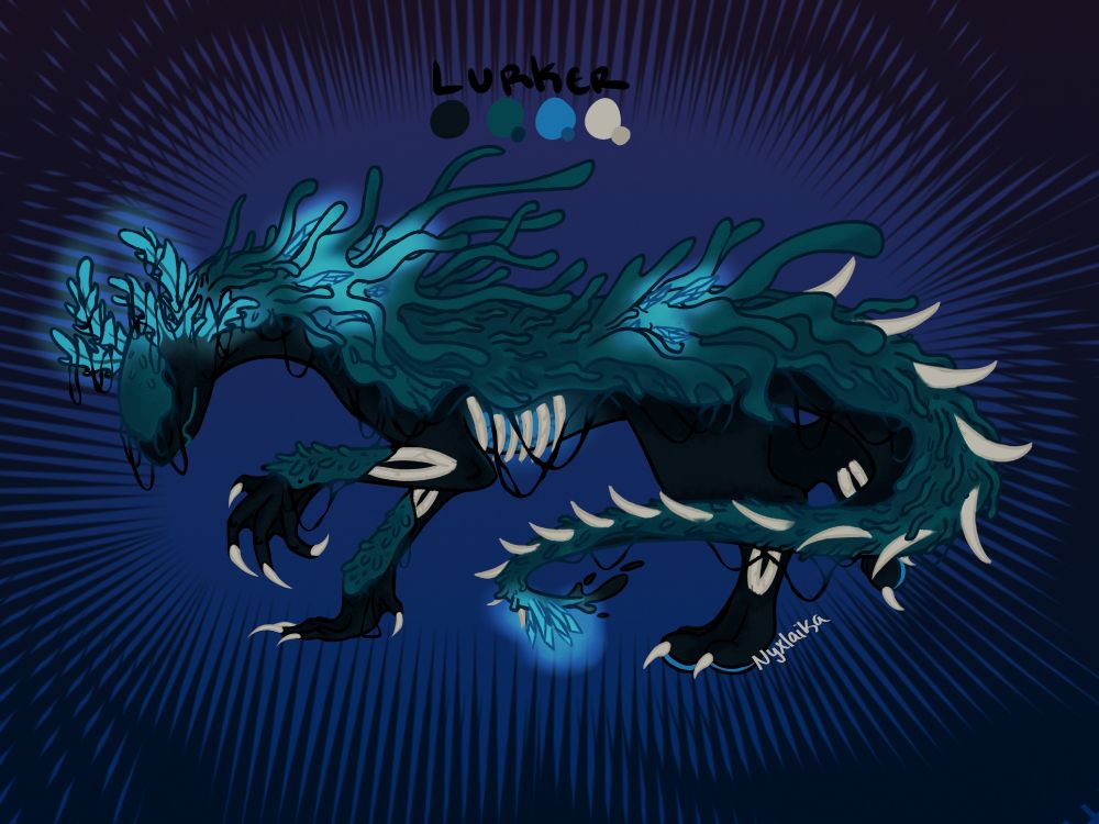 Creature design inspired by the Warden from Minecraft