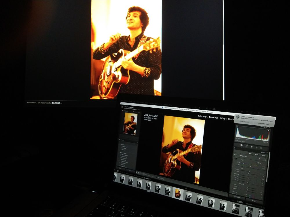 Editing images of Rob Luft guitarist 