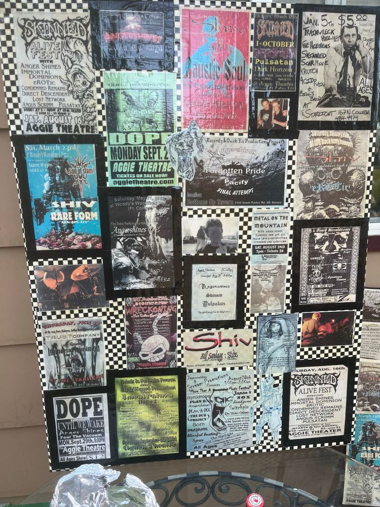 Old concert flyers. Some are for Caustic Soul my old band 20 years ago. 