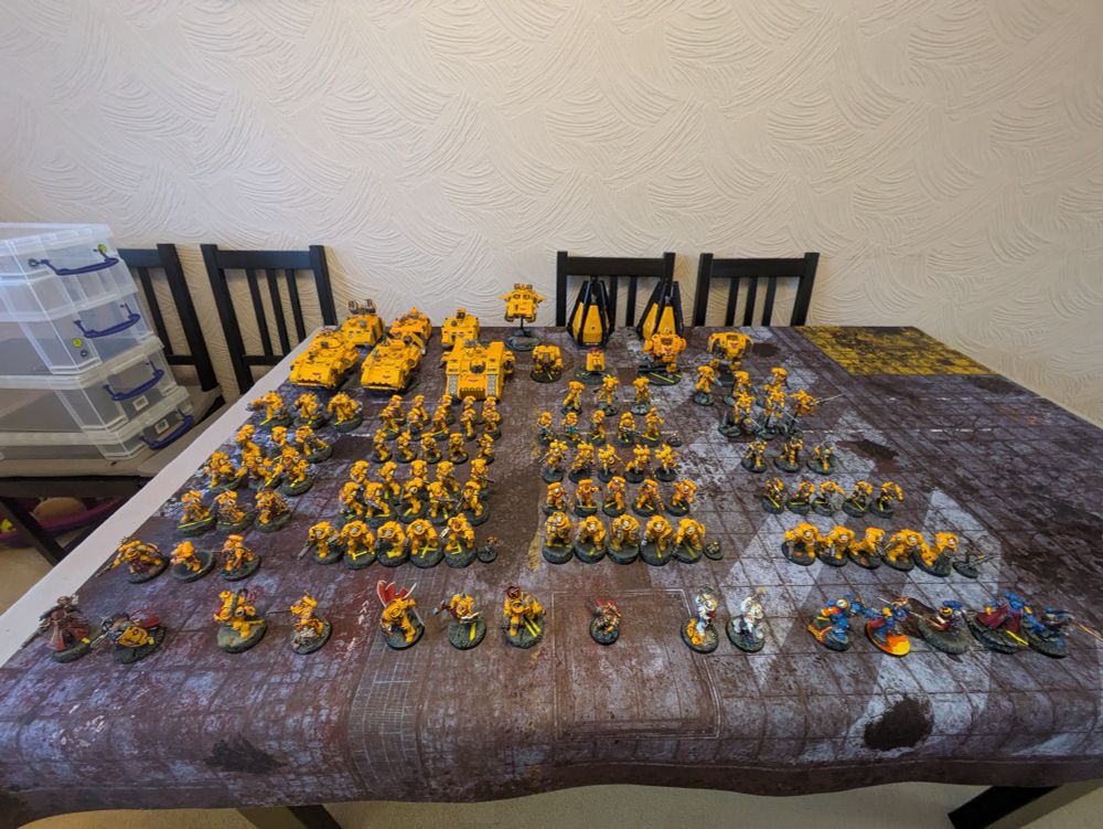 5,000 points of space marines. The Librarius expanded rapidly over the past couple of weeks and the detachment's been a blast to run. I'm most proud of my upscaled assault terminators, looking forward to the rumoured new Lysander to go with them.