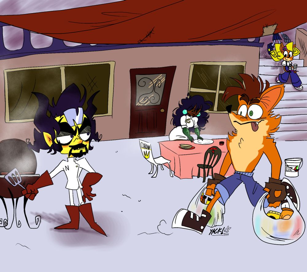 Crash Bandicoots birthday celebration drawing!