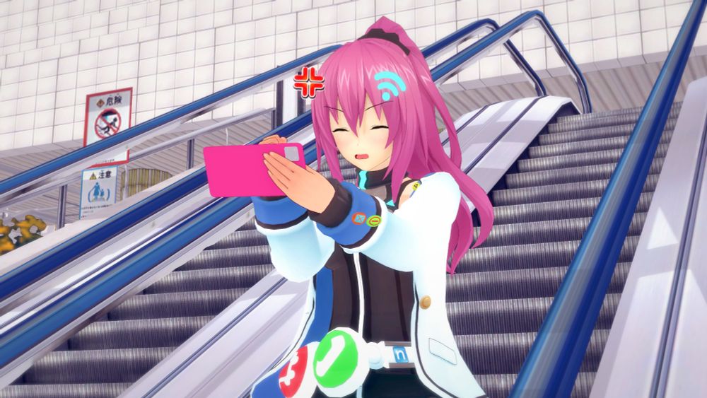 Maho bashes on her phone screen after not getting her SSR/UR on a gacha game