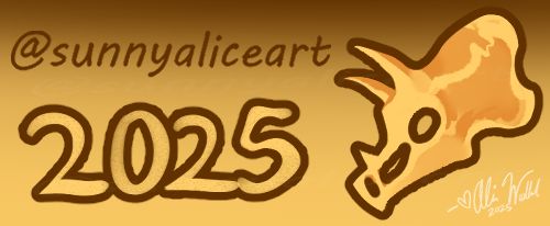 @sunnyaliceart - 2025 - image of a small triceratops skull